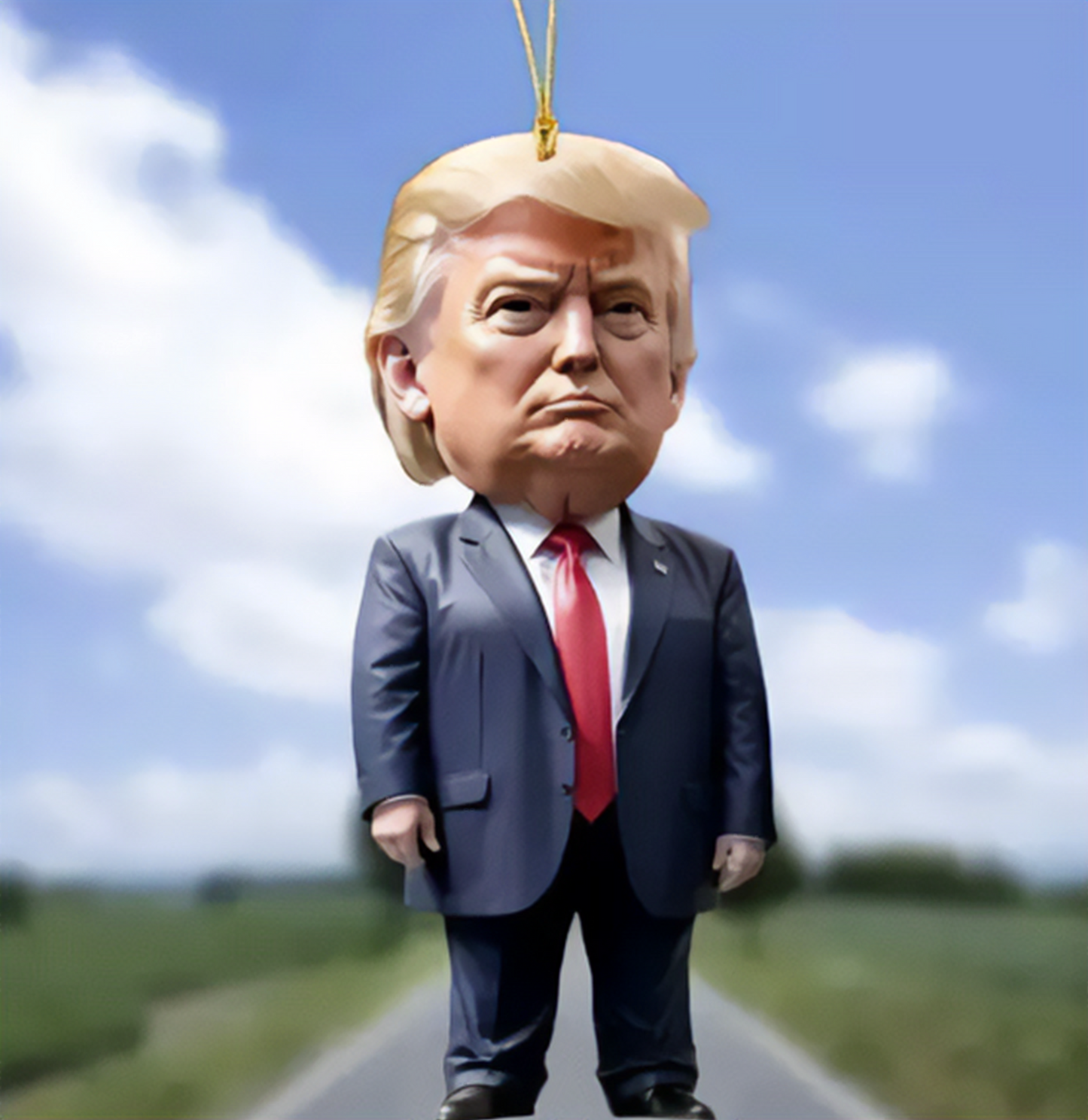 Donald Trump 2024 Christmas Ornament & Rear View Mirror Accessory